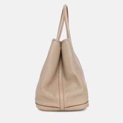 Pre Owned Hermes Taupe Negonda Leather Garden Party 36