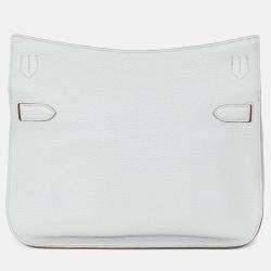 Pre Owned Hermes Light Grey Clemence Leather Jypsiere 28