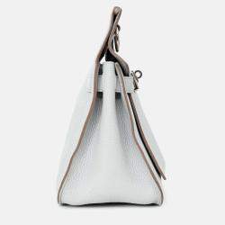 Pre Owned Hermes Light Grey Clemence Leather Jypsiere 28