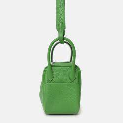 مملوكة مسبقًا Hermes 2024 A9 Vert Yucca Clemence Mini Lindy 20