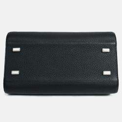 Pre Owned حقيبة هيرمس 2005 شامونيه هولد أب إطار توغو جلد أسود توتي