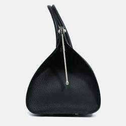 Pre Owned حقيبة هيرمس 2005 شامونيه هولد أب إطار توغو جلد أسود توتي