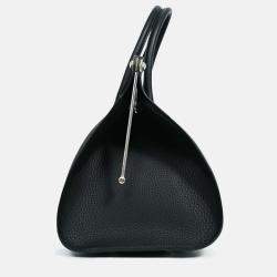 Pre Owned حقيبة هيرمس 2005 شامونيه هولد أب إطار توغو جلد أسود توتي