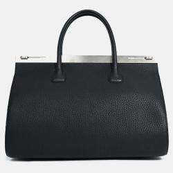 Pre Owned حقيبة هيرمس 2005 شامونيه هولد أب إطار توغو جلد أسود توتي