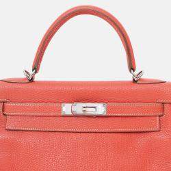 Pre Owned حقيبة هيرمس كيلي 28 جلد توغو سلمون مع حزام 9 متوسطة 2011