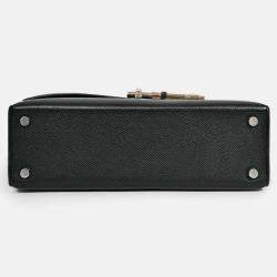 مملوكة مسبقًا حقيبة هيرمس فيروه ٢٣ جلد إبسوم أسود للكتف