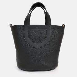 Pre Owned Hermes 2022 Black Clemence & Swift Leather 'In The Loop' 18