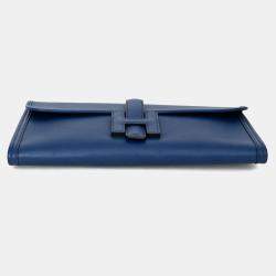 Pre Owned Hermes 2014 Blue Swift Jige Elan 29 Clutch