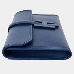 Pre Owned Hermes 2014 Blue Swift Jige Elan 29 Clutch