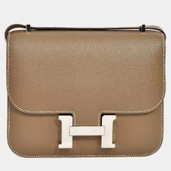 مملوكة مسبقًا Hermes 2023 Etoupe Epsom Leather Mini Constance 18