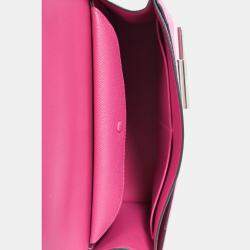 Pre Owned Hermes 2017 Rose Pourpre Epsom Leather Verrou 23 Crossbody Bag