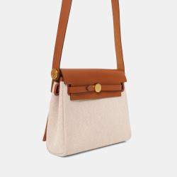 مملوكة مسبقًا حقيبة مينى هيرمس ٢٠٢٥ إيكرو/بيج تويلي H كانفاس/فاو فاش هنتر ٢٠