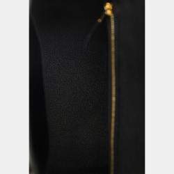 Pre Owned حقيبة هيرمس بيركين 25 جلد أسود 2024 تشطيب ذهبي