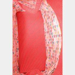 Pre Owned Hermes Red/White Striped Vavalcolor Nappy Bag