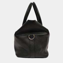 Pre Owned حقيبة هيرمس تول بوكس 26 يد علوية حزام جلد أسود