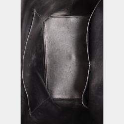 Pre Owned حقيبة هيرمس تول بوكس 26 يد علوية حزام جلد أسود