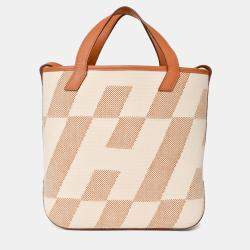 مملوكة مسبقًا حقيبة هيرمس إتش كابا 27 توال إتش جلد سويفت بني/بيج 2021