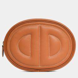 Pre Owned Hermes 2020 Brown Swift Verso "In Loop Belt" Bag