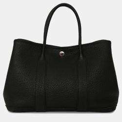 مملوكة مسبقًا Hermes Black Negonda Leather Garden Party 30