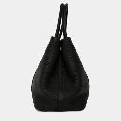 مملوكة مسبقًا Hermes Black Negonda Leather Garden Party 30