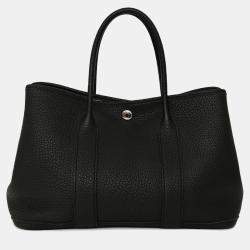 مملوكة مسبقًا Hermes Black Negonda Leather Garden Party 30