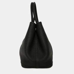 مملوكة مسبقًا Hermes Black Negonda Leather Garden Party 30