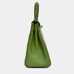 مملوكة مسبقًا حقيبة هيرمس كيلي ريتورن 28 جلد سويفت بيلاوسي أخضر 2009