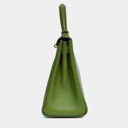 مملوكة مسبقًا حقيبة هيرمس كيلي ريتورن 28 جلد سويفت بيلاوسي أخضر 2009