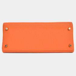 مملوكة مسبقًا Hermes 2015 Orange Togo Leather Kelly 28 with Strap