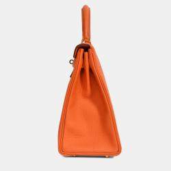 مملوكة مسبقًا Hermes 2015 Orange Togo Leather Kelly 28 with Strap