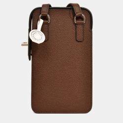 Pre Owned Hermes Brown Epsom 'Hac a Box Phone Case' with Strap