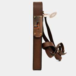 Pre Owned Hermes Brown Epsom 'Hac a Box Phone Case' with Strap