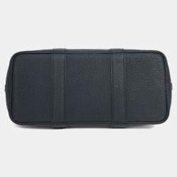 مملوكة مسبقًا حقيبة يد هيرميس 2017 قماش وتوال أصفر وأزرق جلدي جاردن بارتي 30