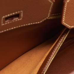 مملوكة مسبقًا حقيبة هيرميس بيركين 30 جلد إبسم ذهبي إكسسوار مطلي ذهبي