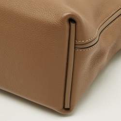 مملوكة مسبقًا Hermes 24/24 21 Palladium Finish Beige de Weimar Evercolor and Swift Leather Top Handle Bag