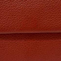 مملوكة مسبقًا محفظة عملات باسيه جلد أحمر هيرمس