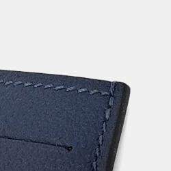 مملوكة مسبقًا حاملة بطاقات هيرمس سيتزن تويل جلد أسود