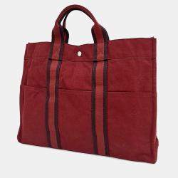 Pre Owned Hermes Red Cotton Furutto Gm