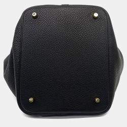 Pre Owned Hermes Black Leather Rock Picotan 22