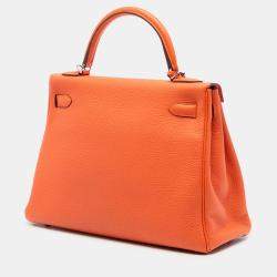 مملوكة مسبقًا حقيبة هيرمس كيلي II توغو برتقالي روتورني 32