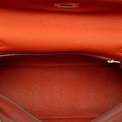 مملوكة مسبقًا حقيبة هيرمس كيلي II توغو برتقالي روتورني 32