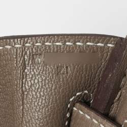 مملوكة مسبقًا حقيبة هيرمس بيركين 25  جلد توغو بلو زيليغي إكسسوار مطلي ذهبي