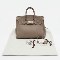 مملوكة مسبقًا حقيبة هيرمس بيركين 25  جلد توغو بلو زيليغي إكسسوار مطلي ذهبي