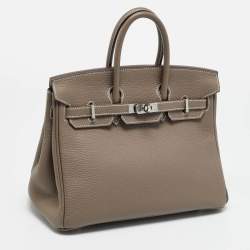 مملوكة مسبقًا حقيبة هيرمس بيركين 25  جلد توغو بلو زيليغي إكسسوار مطلي ذهبي