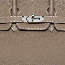 مملوكة مسبقًا حقيبة هيرمس بيركين 25  جلد توغو بلو زيليغي إكسسوار مطلي ذهبي