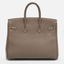 مملوكة مسبقًا حقيبة هيرمس بيركين 25  جلد توغو بلو زيليغي إكسسوار مطلي ذهبي