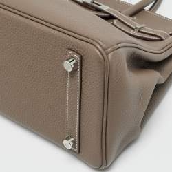 مملوكة مسبقًا حقيبة هيرمس بيركين 25  جلد توغو بلو زيليغي إكسسوار مطلي ذهبي