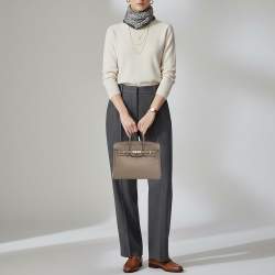 مملوكة مسبقًا حقيبة هيرمس بيركين 25  جلد توغو بلو زيليغي إكسسوار مطلي ذهبي