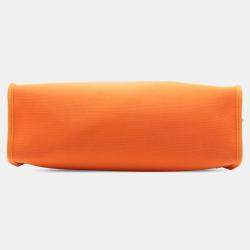 مملوكة مسبقًا Hermes Brown Orange Toile Herbag Zip 31