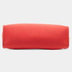 Pre Owned حقيبة هيرمس هيرباج بنية برتقالية 31 مع سحاب